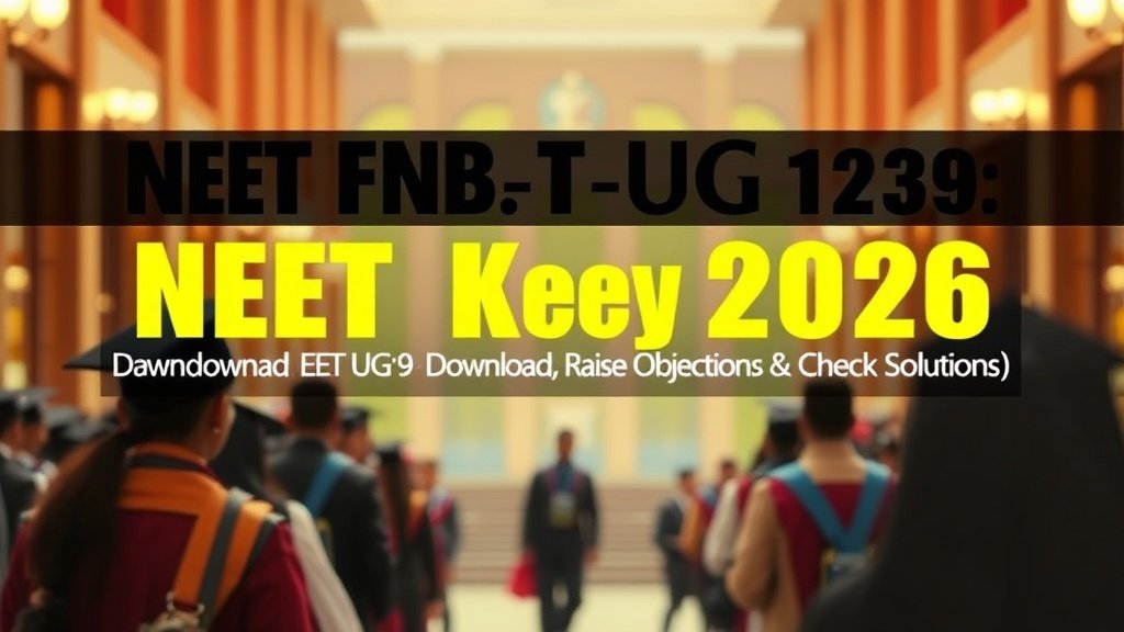 NEET UG 2026 Solution Key: Obtain Answers, Submit Appeals & Estimate Scores