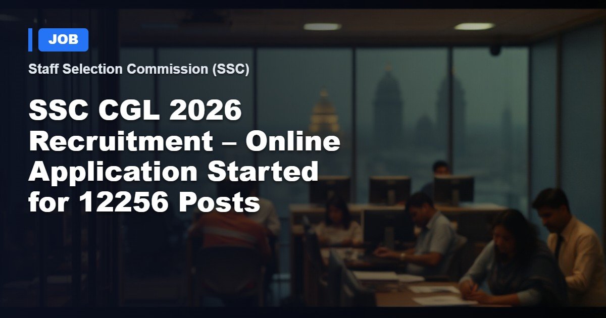 SSC CGL 2026 Government Recruitment – 12,256 Job Openings