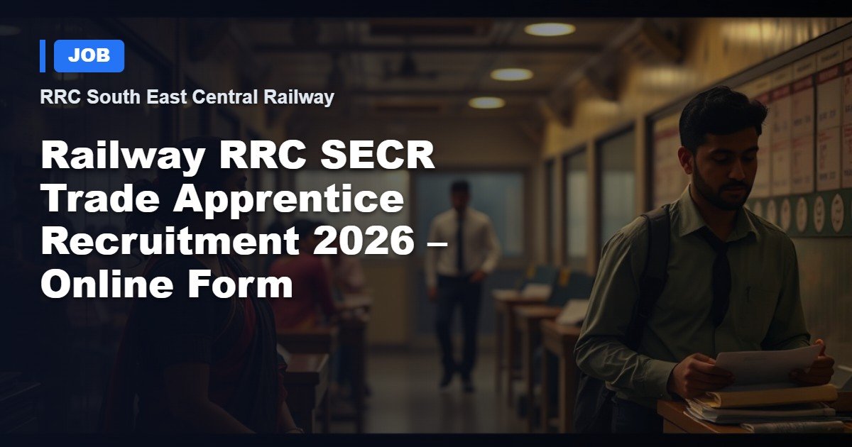 SECR Railway Trade Apprentice Recruitment 2026 – Apply Now